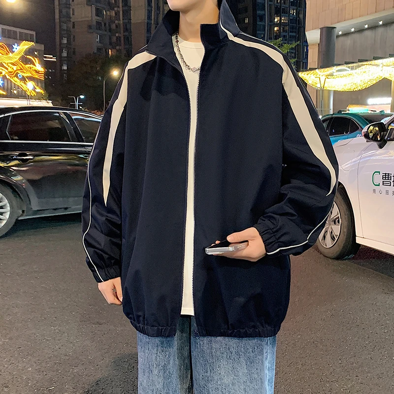 青少年秋季新款港风棒球服立领防风透气百搭夹克运动外套宽松休闲