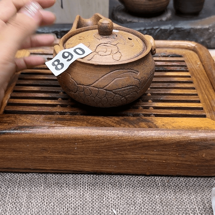 纯手工制作粗陶茶具
