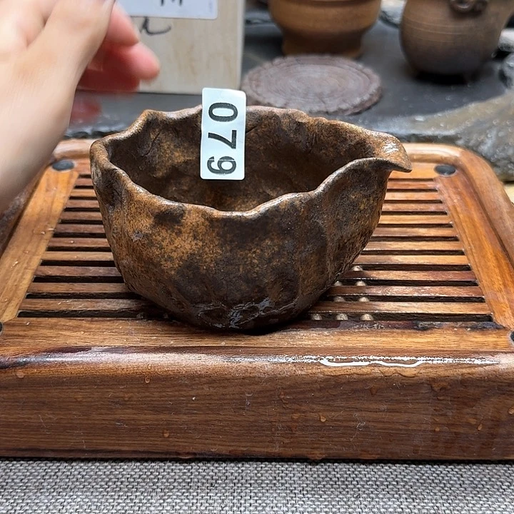 纯手工制作粗陶茶具
