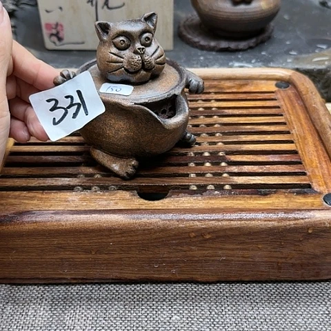 纯手工制作粗陶茶具