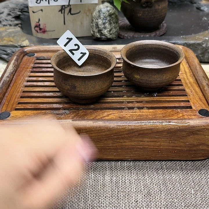 纯手工制作粗陶茶具