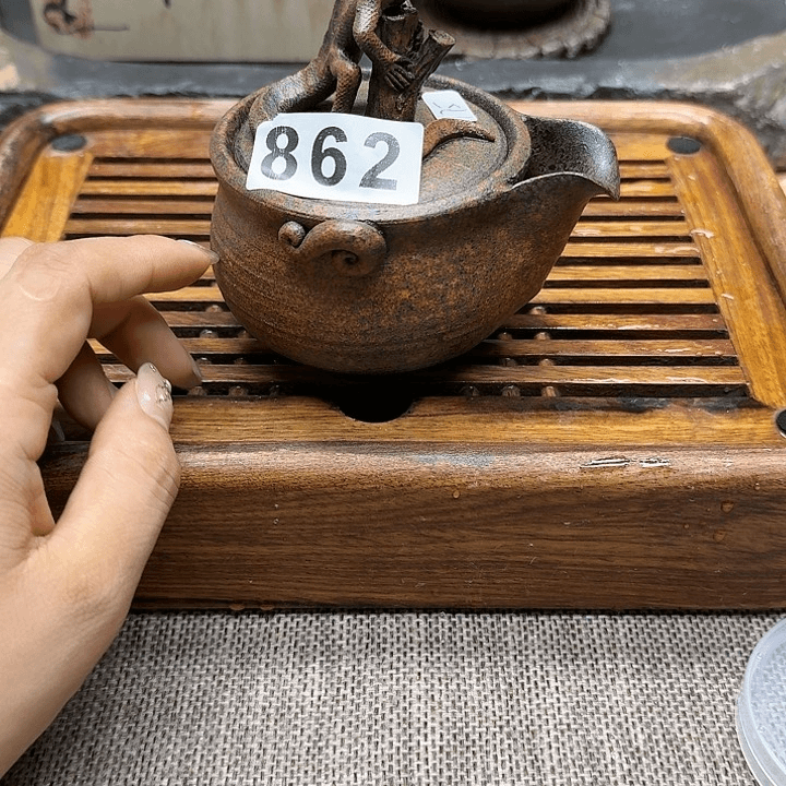 纯手工制作粗陶茶具