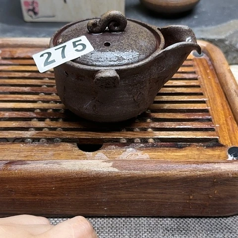 纯手工制作粗陶茶具