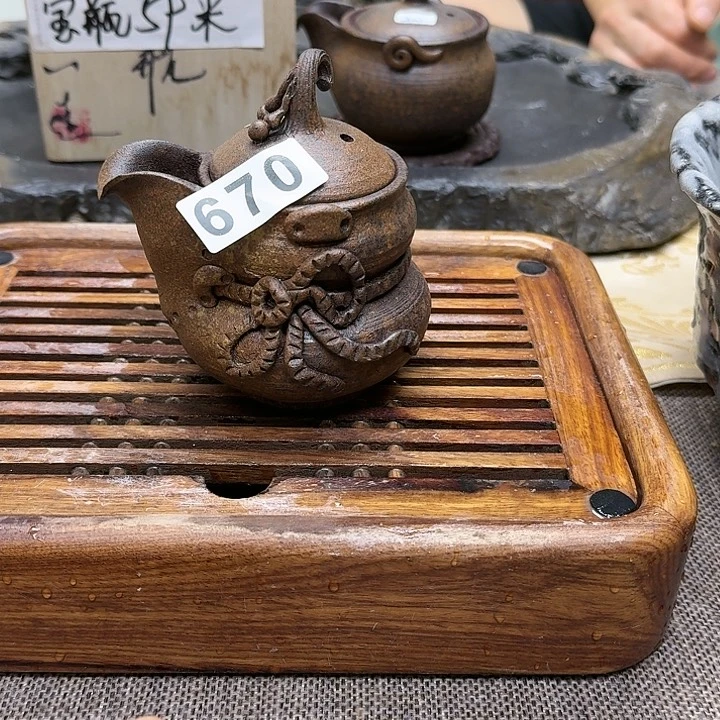 纯手工制作粗陶茶具