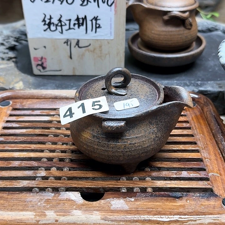 纯手工制作粗陶茶具