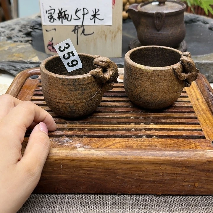 纯手工制作粗陶茶具