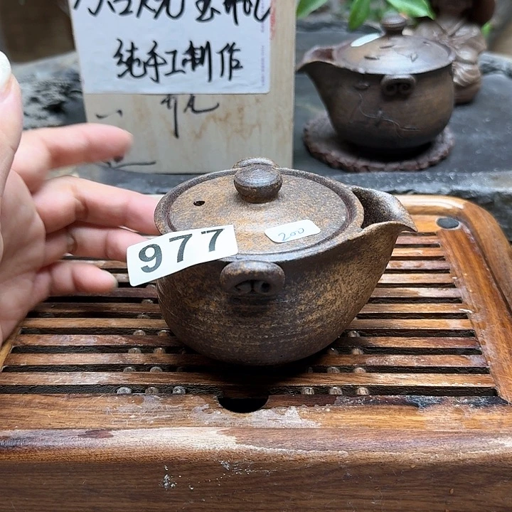 纯手工制作粗陶茶具