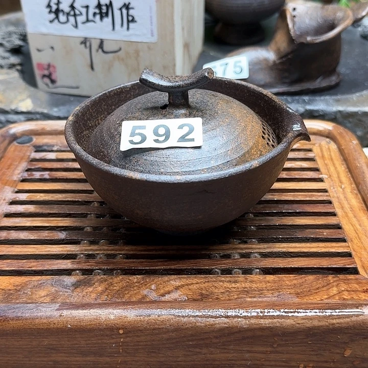 纯手工制作粗陶茶具
