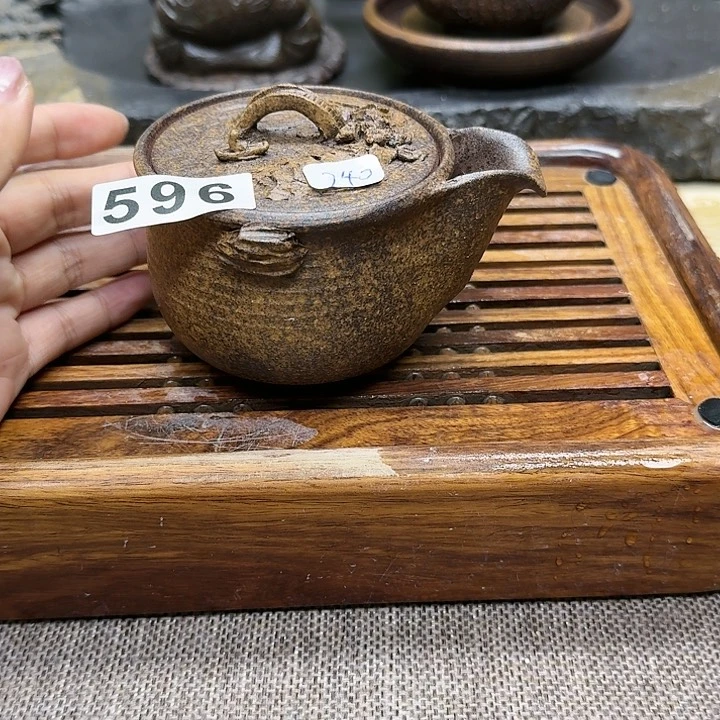 纯手工制作粗陶茶具