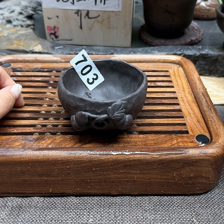 纯手工制作粗陶茶具
