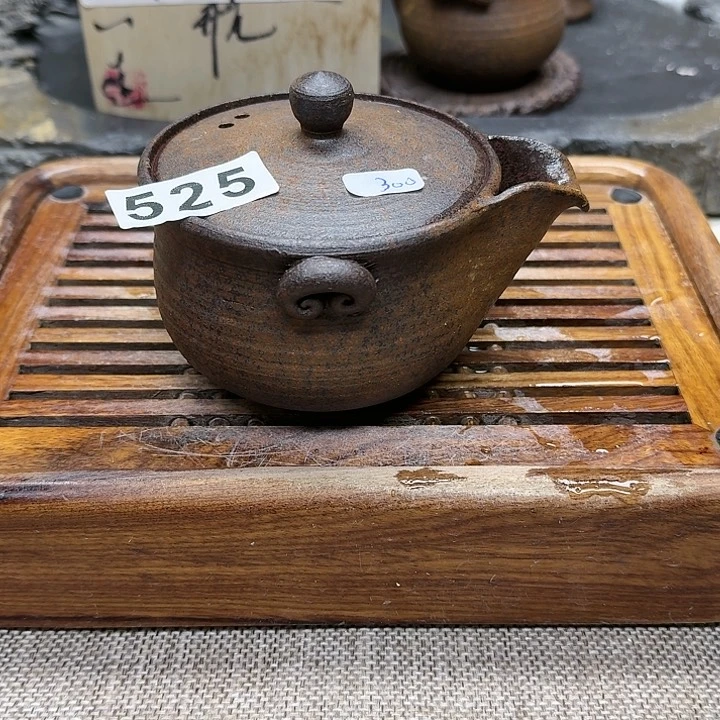 纯手工制作粗陶茶具