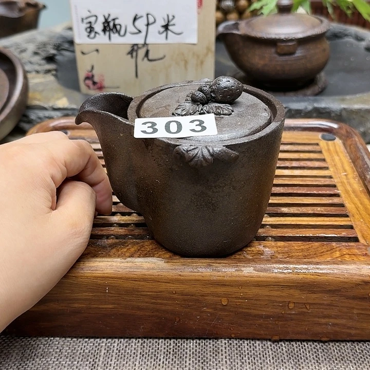 纯手工制作粗陶茶具