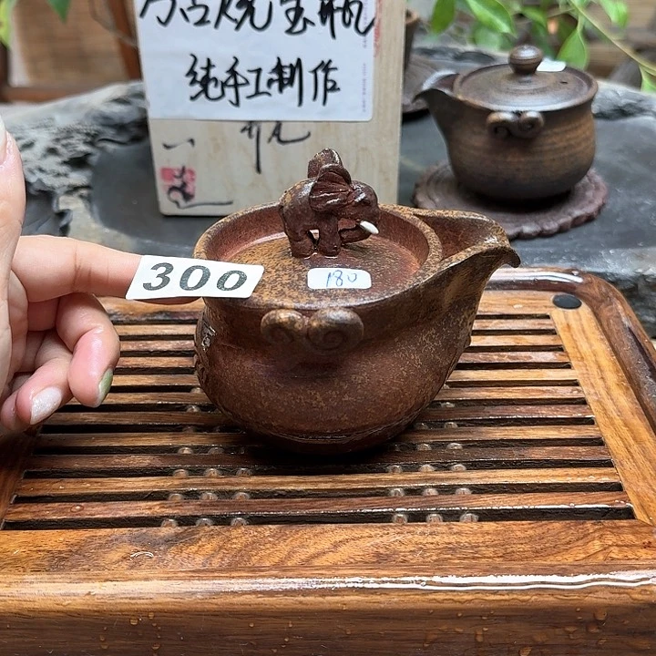 纯手工制作粗陶茶具
