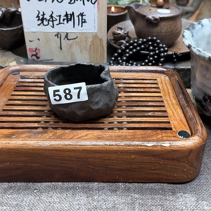 纯手工制作粗陶茶具