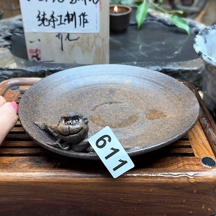 纯手工制作粗陶茶具