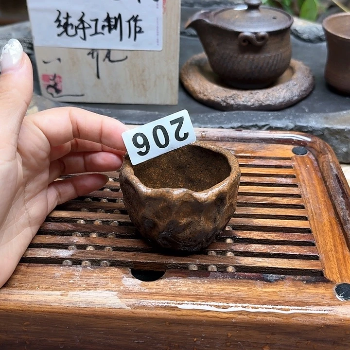 纯手工制作粗陶茶具