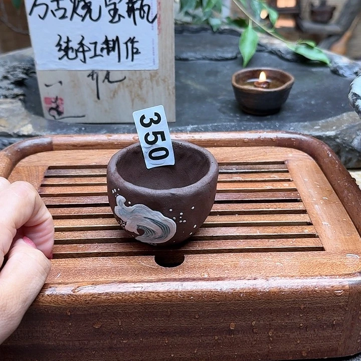 纯手工制作粗陶茶具