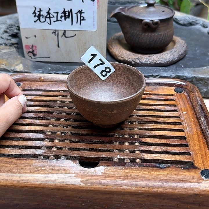 纯手工制作粗陶茶具