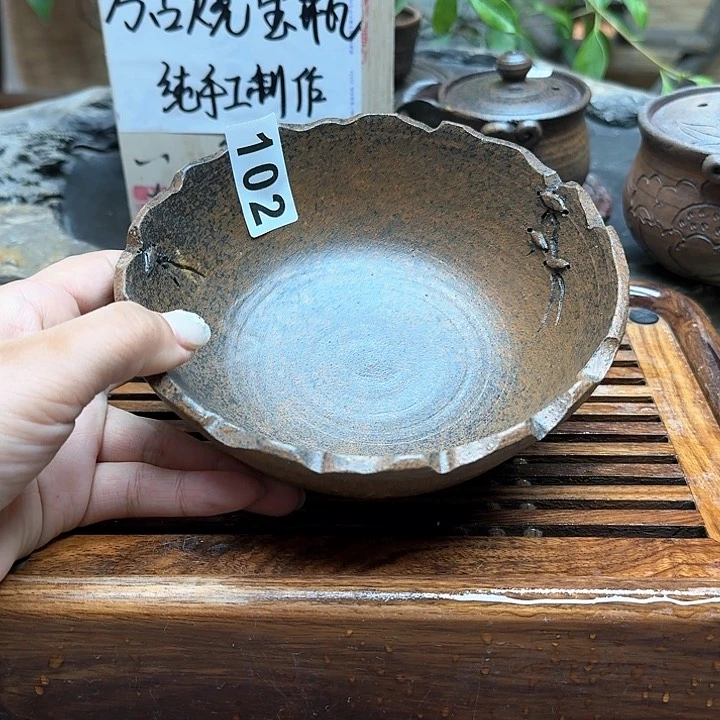纯手工制作粗陶茶具