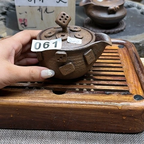 纯手工制作粗陶茶具