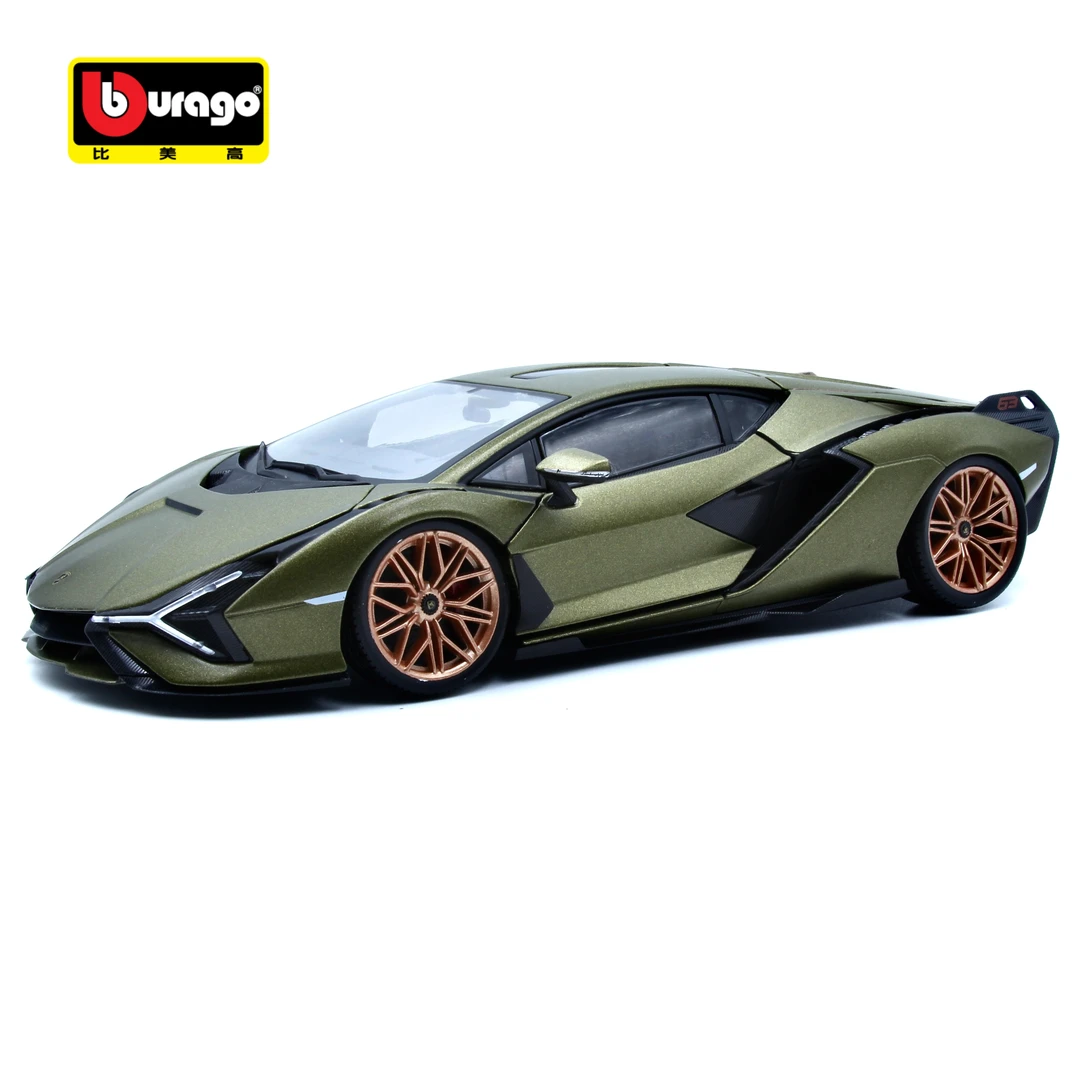 burago/比美高1:18兰博基尼绿色仿真合金车模精致摆件模型摆件