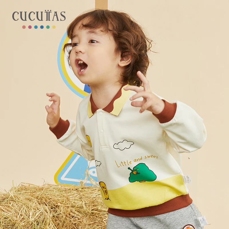Cucutas男幼童长袖卫衣儿童男童宝宝秋冬套头外套上衣CY24AUW512