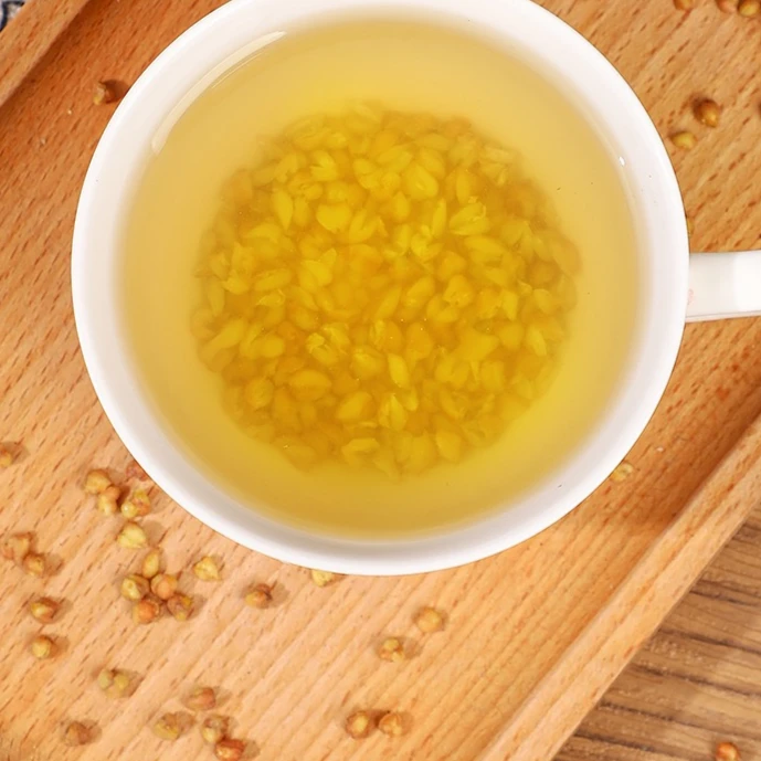 黄苦荞茶四川大凉山黄全胚芽荞麦茶浓香黑苦荞罐装冲饮茶饮.