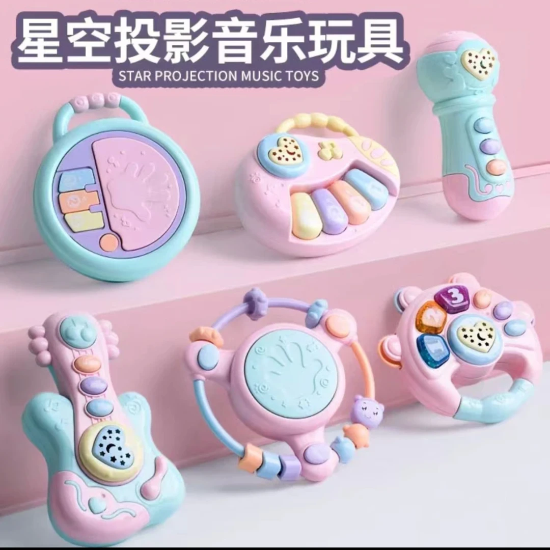 宝宝音乐手拍鼓婴儿玩具早教益智0-1岁宝宝摇铃6-12个月抓握训练