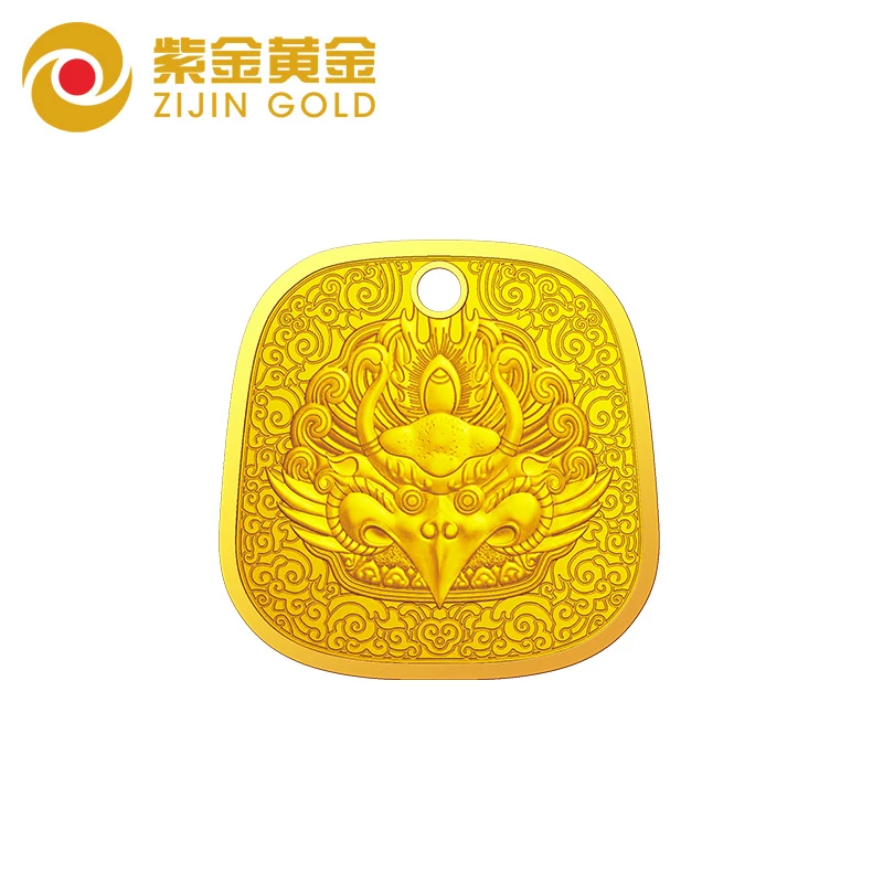 紫金黄金 足金9999 金翅鸟吊牌 约9.5g黄金