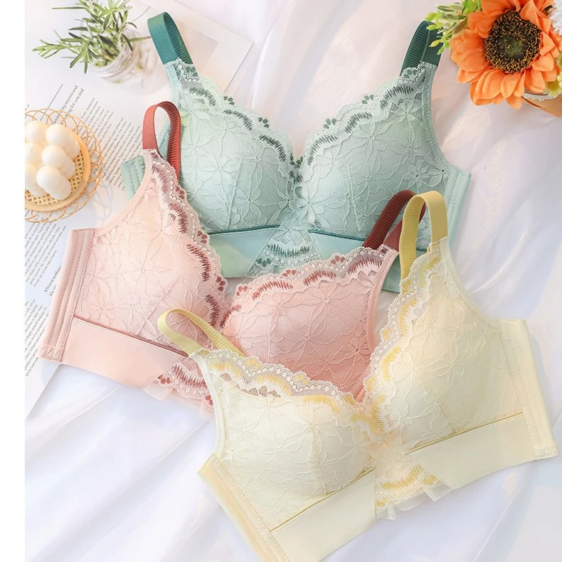 Y1-Y200  法式蕾丝内衣聚拢调整型收副乳防下垂聚拢显小舒适文胸