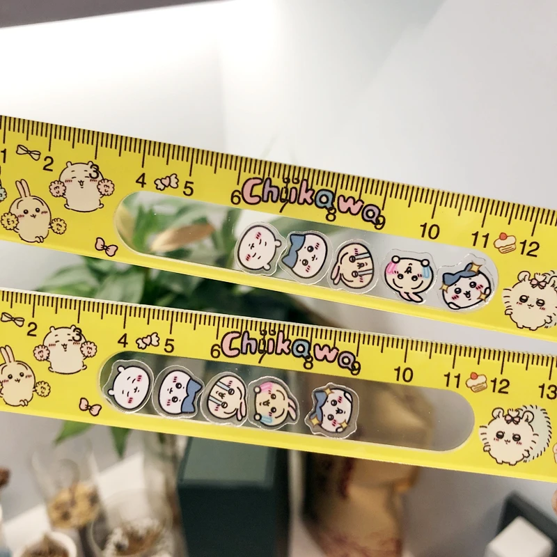 新款可爱卡通吉伊卡哇摇摇乐尺子学生直尺15cm加厚