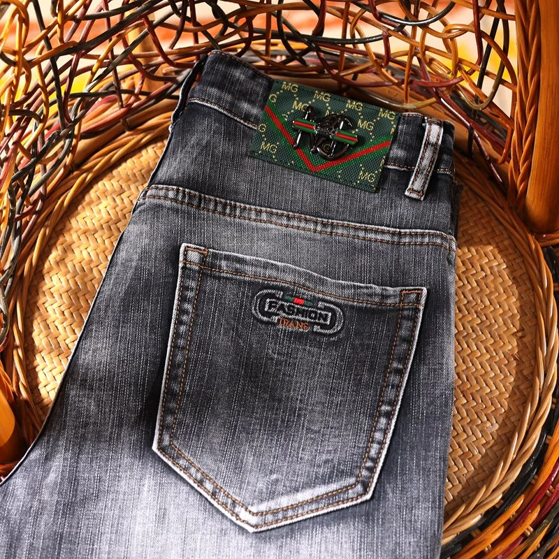 高端轻奢牛仔裤男直筒修身休闲男裤2024春秋新款复古潮牌百搭长裤