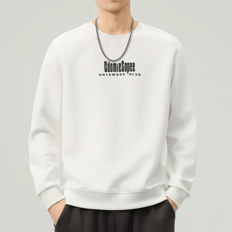 潮牌男式春秋百搭休闲青少年上衣潮流时尚圆领长袖卫衣