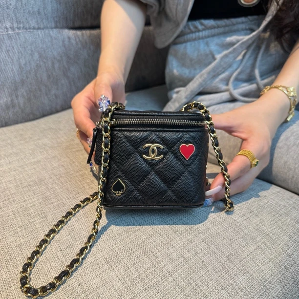 95新 Chanel/香奈儿 苏州包展/扑克小盒子包/成色直播间为准
