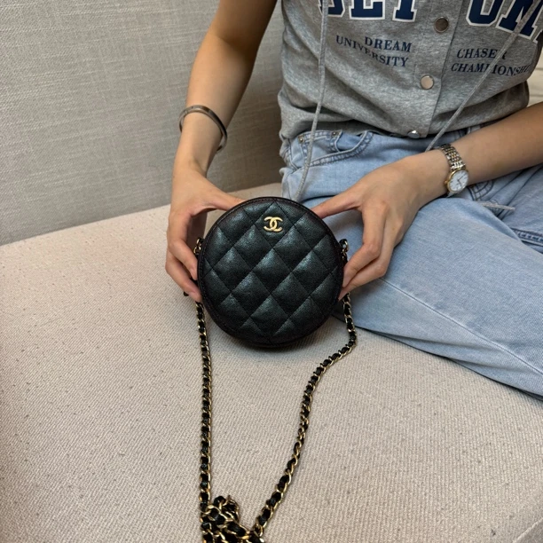 95新 Chanel/香奈儿 苏州包展/圆饼包/成色直播间为准