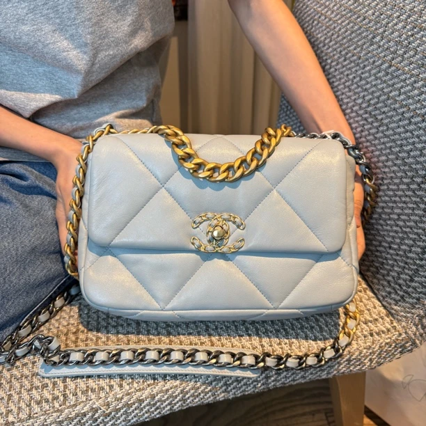 95新 Chanel/香奈儿 苏州包展/小号19bag包/成色直播间为准