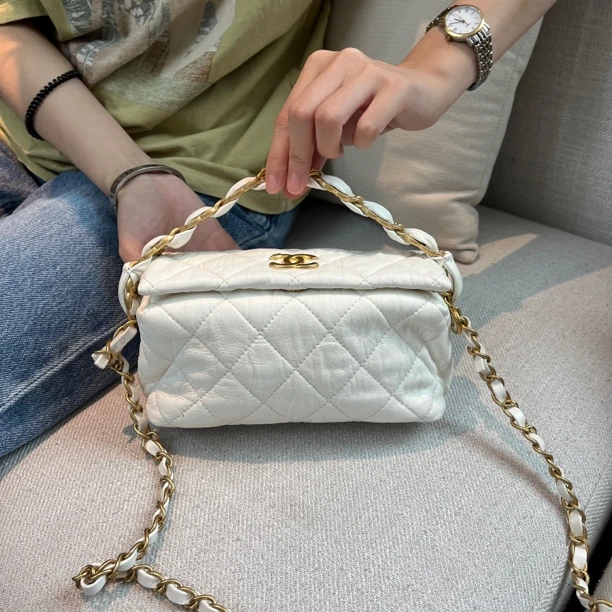 95新 Chanel/香奈儿 苏州包展/手提饭盒包/成色直播间为准