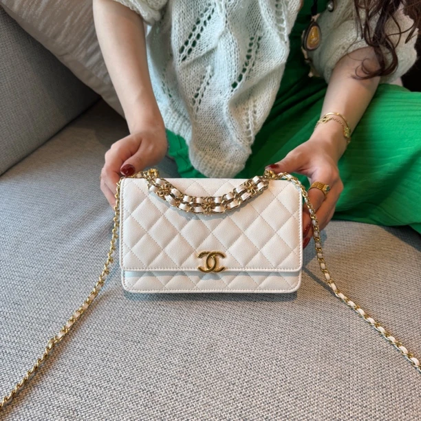 95新 Chanel/香奈儿 上海包展/双链刘海woc包/成色直播间为准