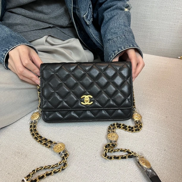 95新 Chanel/香奈儿 上海包展/金币woc包/成色直播间为准