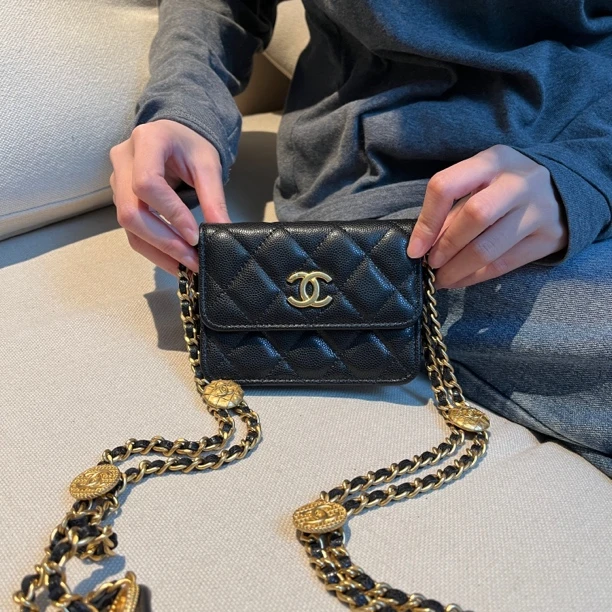 95新 Chanel/香奈儿 上海包展/金币小废包/成色直播间为准