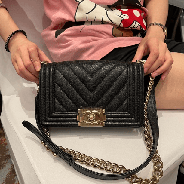 95新  苏州包展/Chanel香奈儿 小号leboy包/成色直播间为准