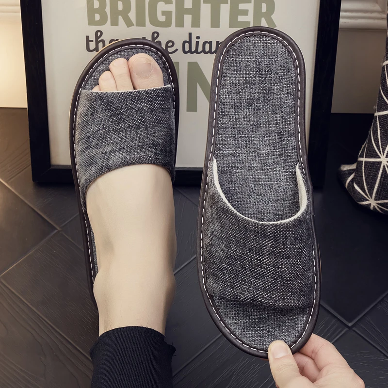 夏季居家布拖鞋男女士室内家居木地板家用软底卧室防滑凉拖鞋四季