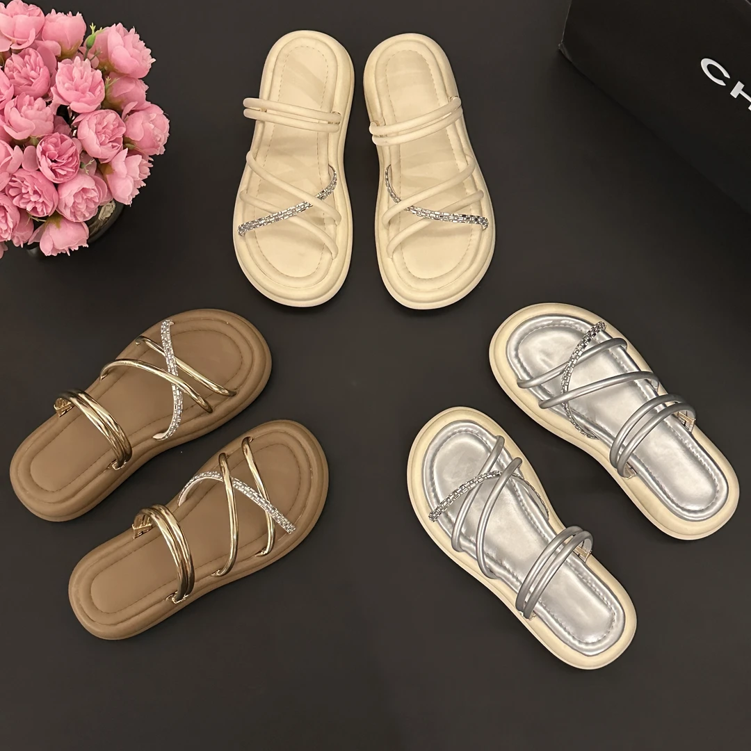 厚底拖鞋女百搭夏季新款时尚防滑软底外穿两穿海边婚纱度假沙滩鞋