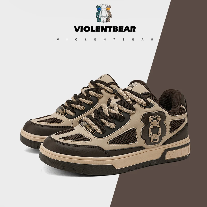 VIOLENTBEAR/暴力熊板鞋新款运动低帮休闲百搭潮流情侣款