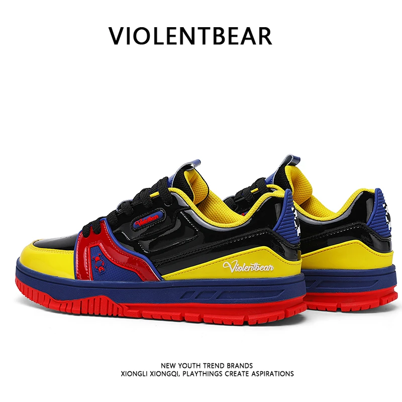 暴力熊新款时尚潮流情侣同款百搭休闲低帮板鞋