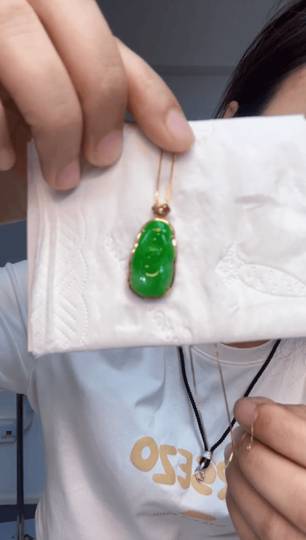 【闪购商品】翡翠吊坠(不含链)18K金镶嵌1580