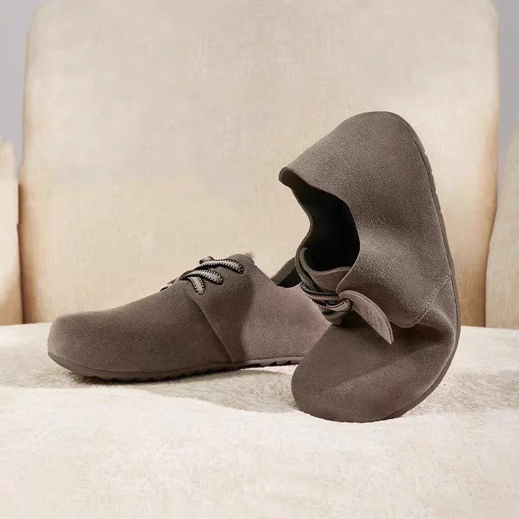 5083女鞋2024秋季新款休闲百搭舒适复古勃肯鞋包头深口系带单鞋女