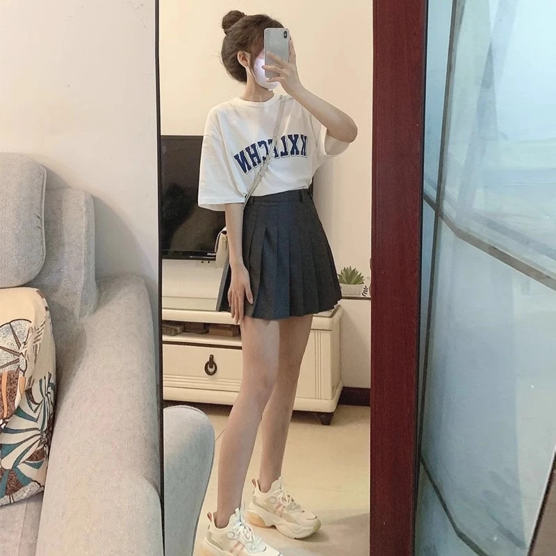 大码女装白色短袖t恤女夏季2025新款韩版宽松显瘦洋气中长款上衣