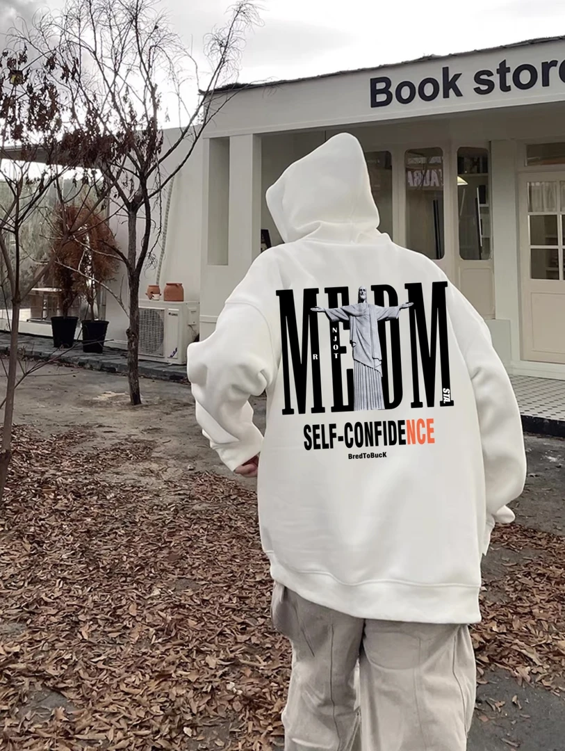 STA.MEDM联名秋冬新款石像美式重磅宽松卫衣加绒加厚男连帽情侣潮