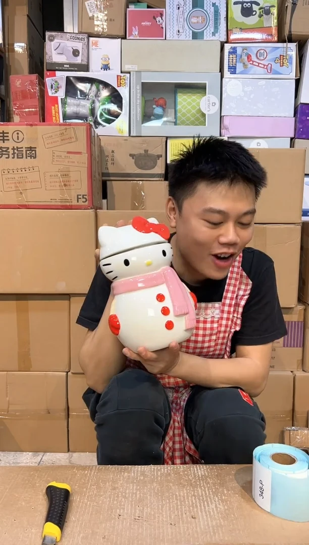 【闪购商品】杯雪人kt储物罐 陶瓷材质